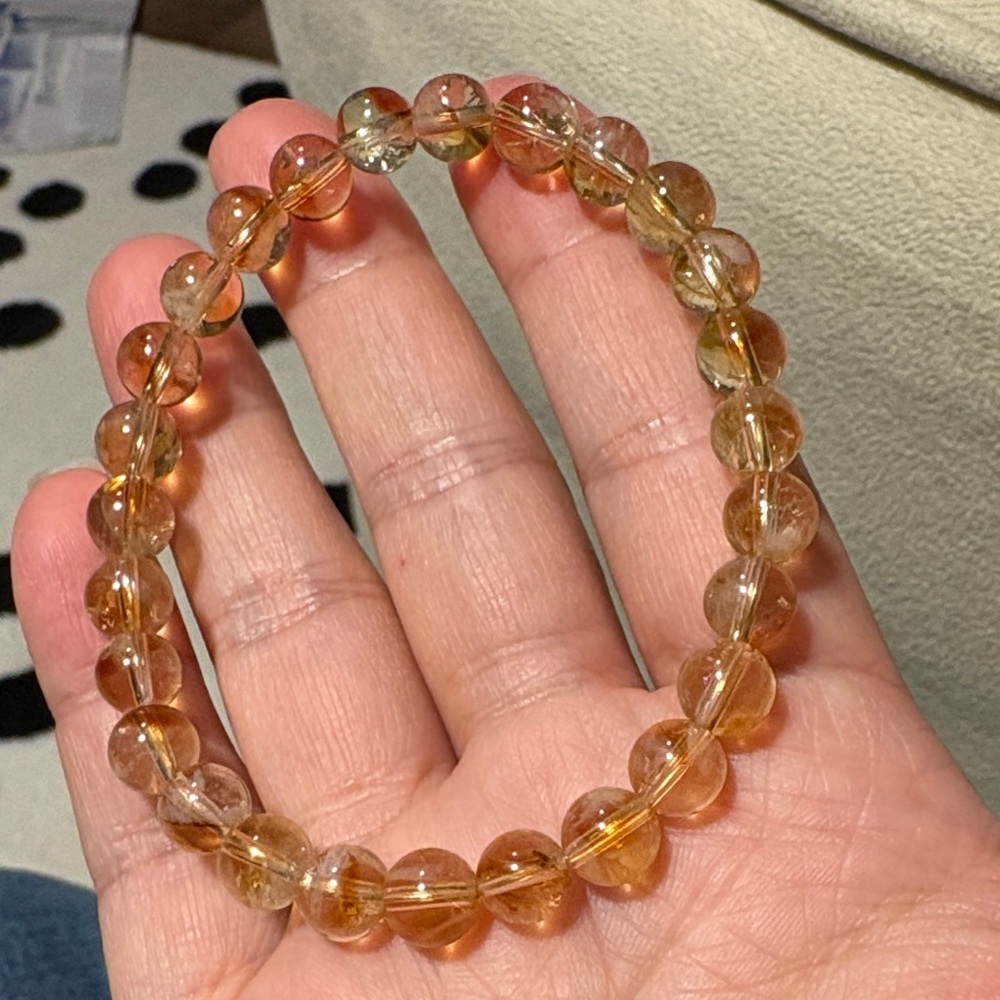 Elegant citrine bead 7mm Bracelet